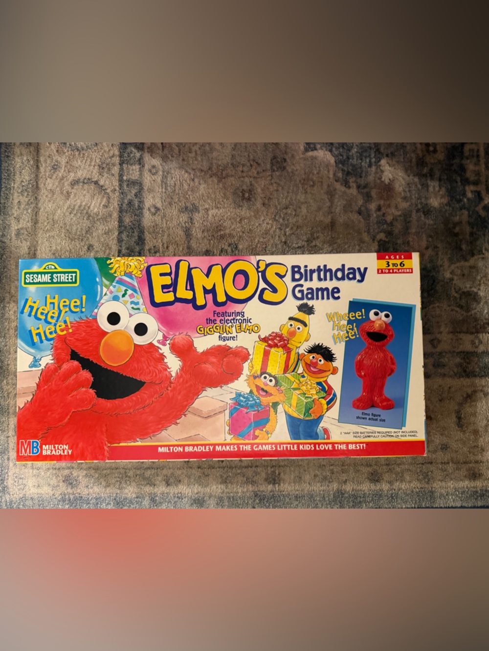 Vintage Elmo's Birthday Game Giggling Elmo 3D Board Game Complete Sesame Street
